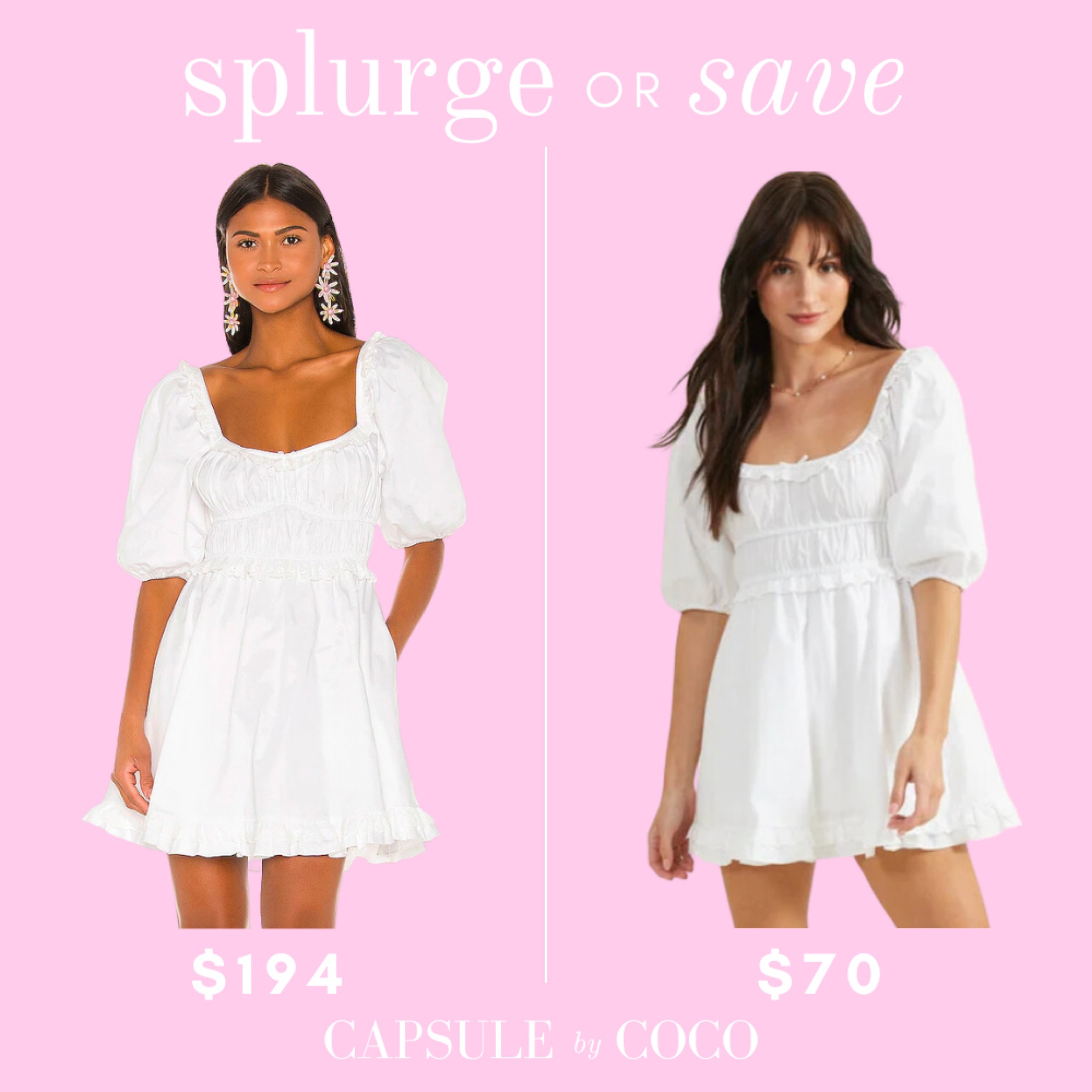 SPLURGE or SAVE! Love this For Love & Lemons dupe! Both such great options! 

#LTKunder100 #LTKFind