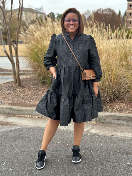 OOTD! I love this LBD!  It has a bit of volume but the fit is SO fun!!!  I purchased  my typical size XL. 🖤🖤🖤

#LTKstyletip #LTKworkwear