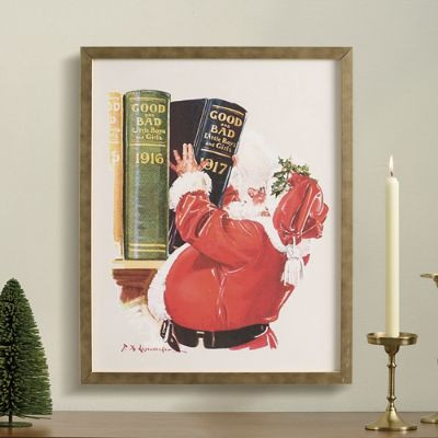 Framed Nostalgic Santa Wall Art | Grandin Road