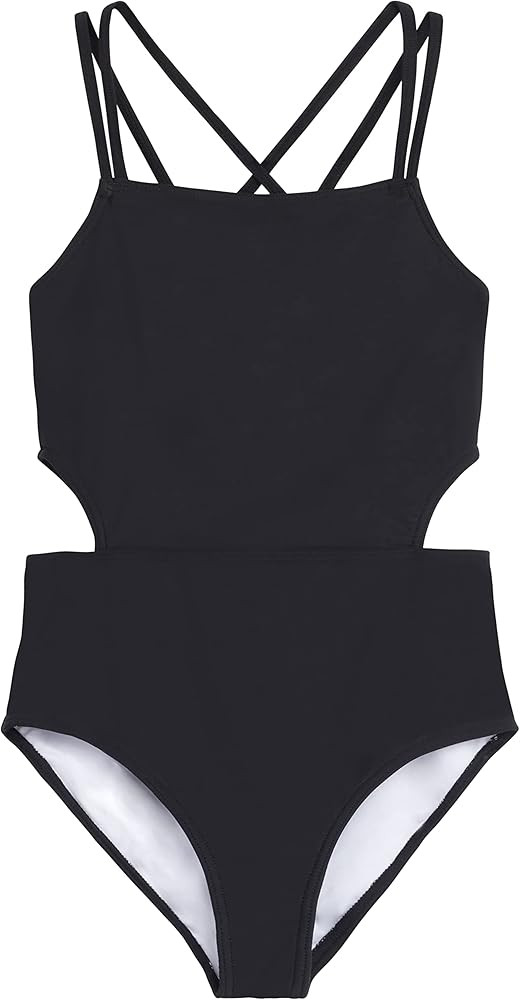 Kanu Surf Girls' Beach Sport Cut-Out 1-Piece Swimsuit | Amazon (US)