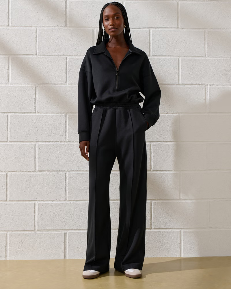 YPB neoKNIT Long-Sleeve Half-Zip Jumpsuit | Abercrombie & Fitch (US)