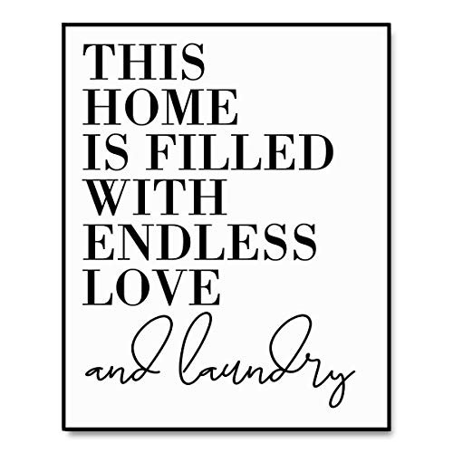 This Home Is Filled With Endless Love and Laundry Print Utility Room Wall Decor Laundry Art Home ... | Amazon (US)