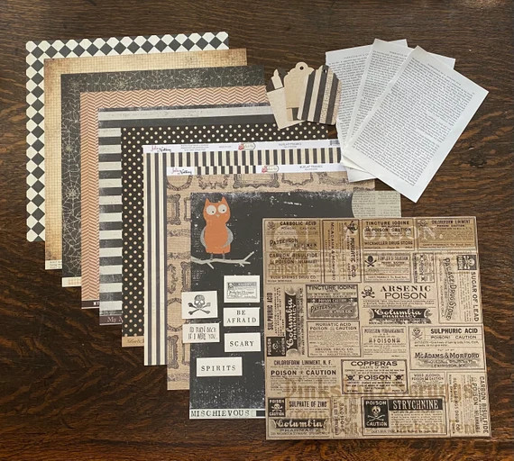 Discontinued Halloween Scrapbook Paper Bundle 12x12 - Etsy | Etsy (US)