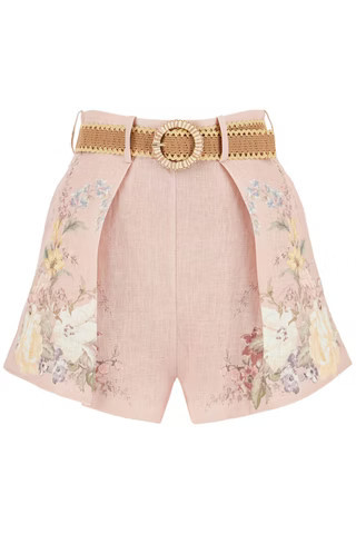 ZIMMERMANN floral linen waverly shorts | Residenza725 US