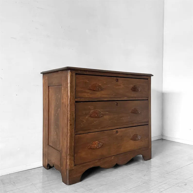 Antique Rustic Primitive Wood Chest of Drawers or Dresser Vintage Farmhouse Storage Cabinet Furni... | Etsy (US)