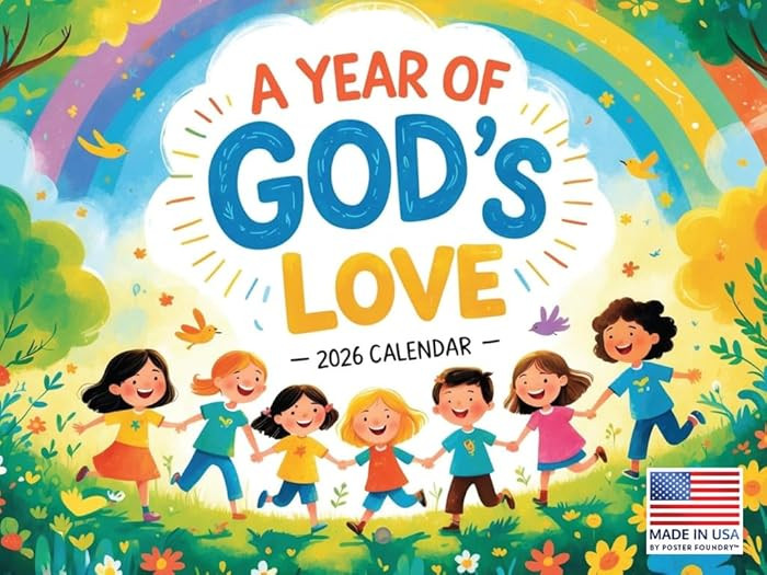 Kids Bible Calendar 2026 Monthly Wall Christian Religious Gifts For Children Study For Inspiratio... | Amazon (US)