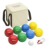 GoSports 90 mm Backyard Bocce Set with 8 Balls, Pallino, Case and Measuring Rope - Made from Premium Resin | Amazon (US)
