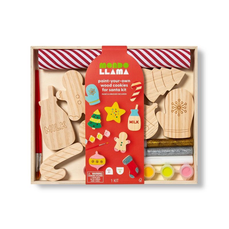 Paint Your Own Wood Cookies for Santa Kit  - Mondo Llama™ | Target