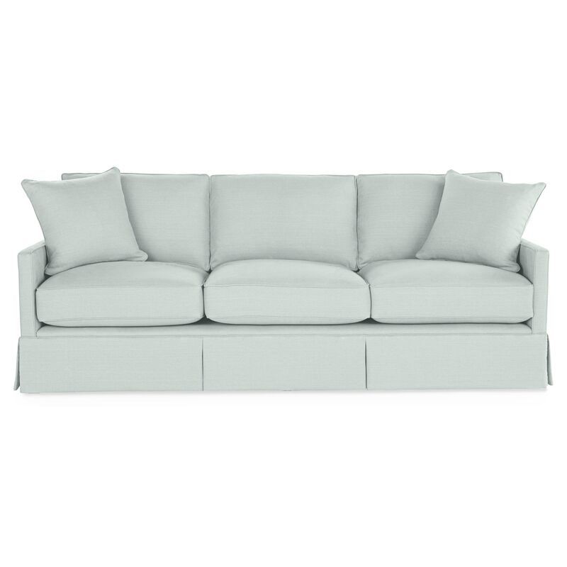 Auburn Sofa, Seafoam Linen | One Kings Lane
