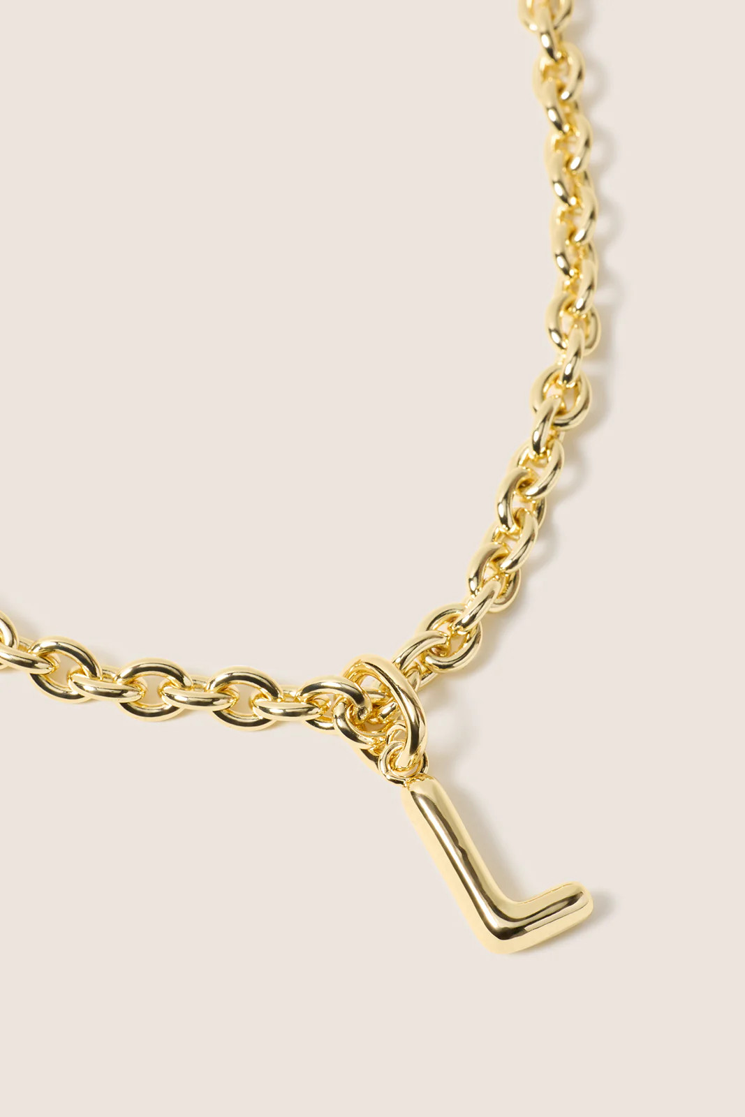 EVEREVE Women's Giulia Initial Necklace, Size Large, Gold | Evereve