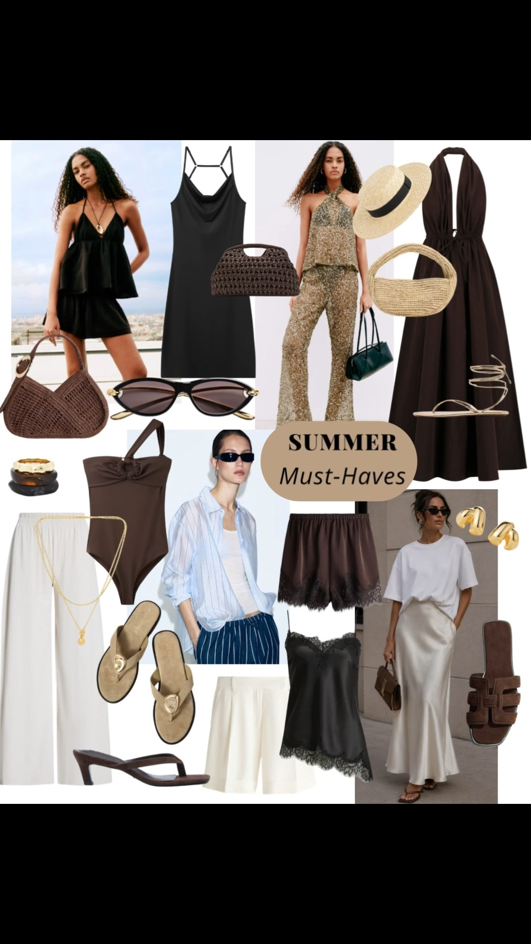 Summer Must-Haves
Dress, satin skirt, cami, lace trim short, sandals, raffia bag, tops, accessorize beach trousers

#LTKsummer #LTKtravel #LTKstyletip