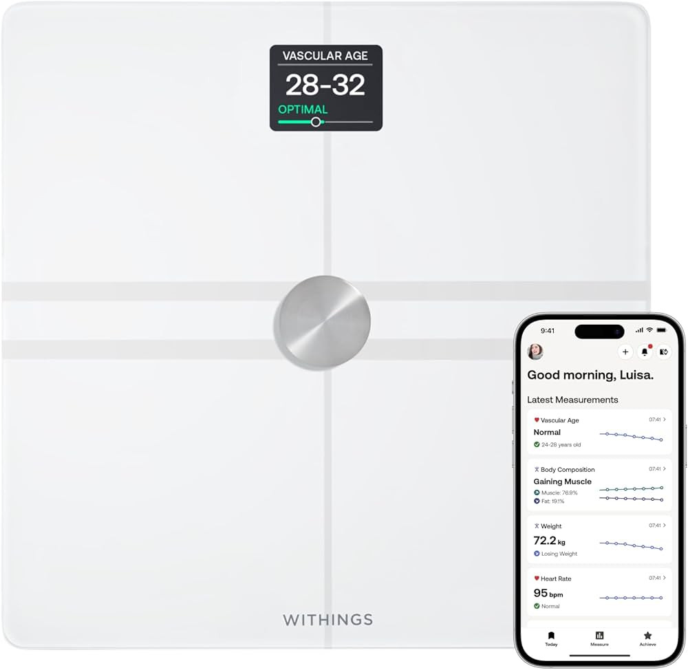 WITHINGS Smart Scales with Full Body Analysis Including Fat Content, Muscle Mass, Bone Density, V... | Amazon (US)