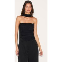 Black Scarf Detail Corset | PrettyLittleThing US