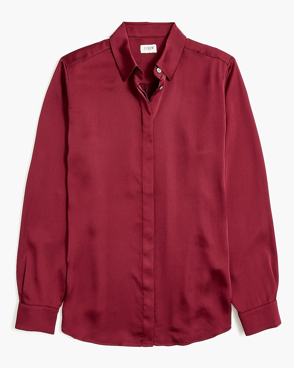Drapey satin button-up top | J.Crew Factory