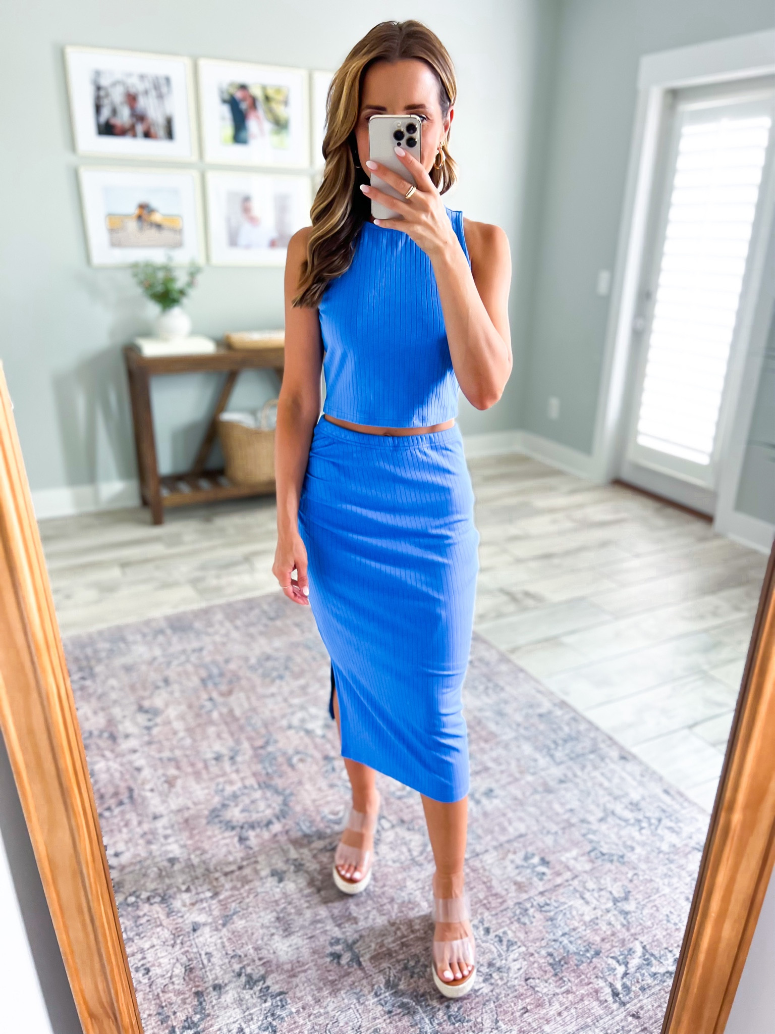 Midi Skirt Set Piece Midi Dress Set Mock Neck Satin Dress Womens