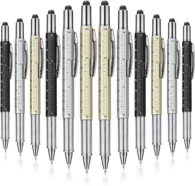 30 Pieces Tool Pen 6-in-1 Multitool Tech Tool Pen with Ruler, Level Gauge, Ballpoint Pen, Stylus ... | Amazon (US)