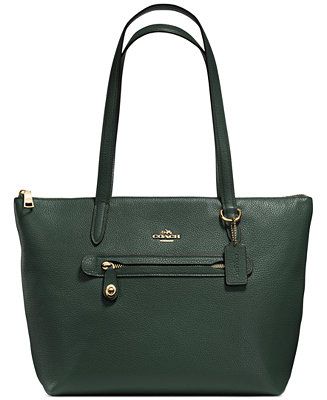 COACH Taylor Tote in Pebble Leather & Reviews - Handbags & Accessories - Macy's | Macys (US)