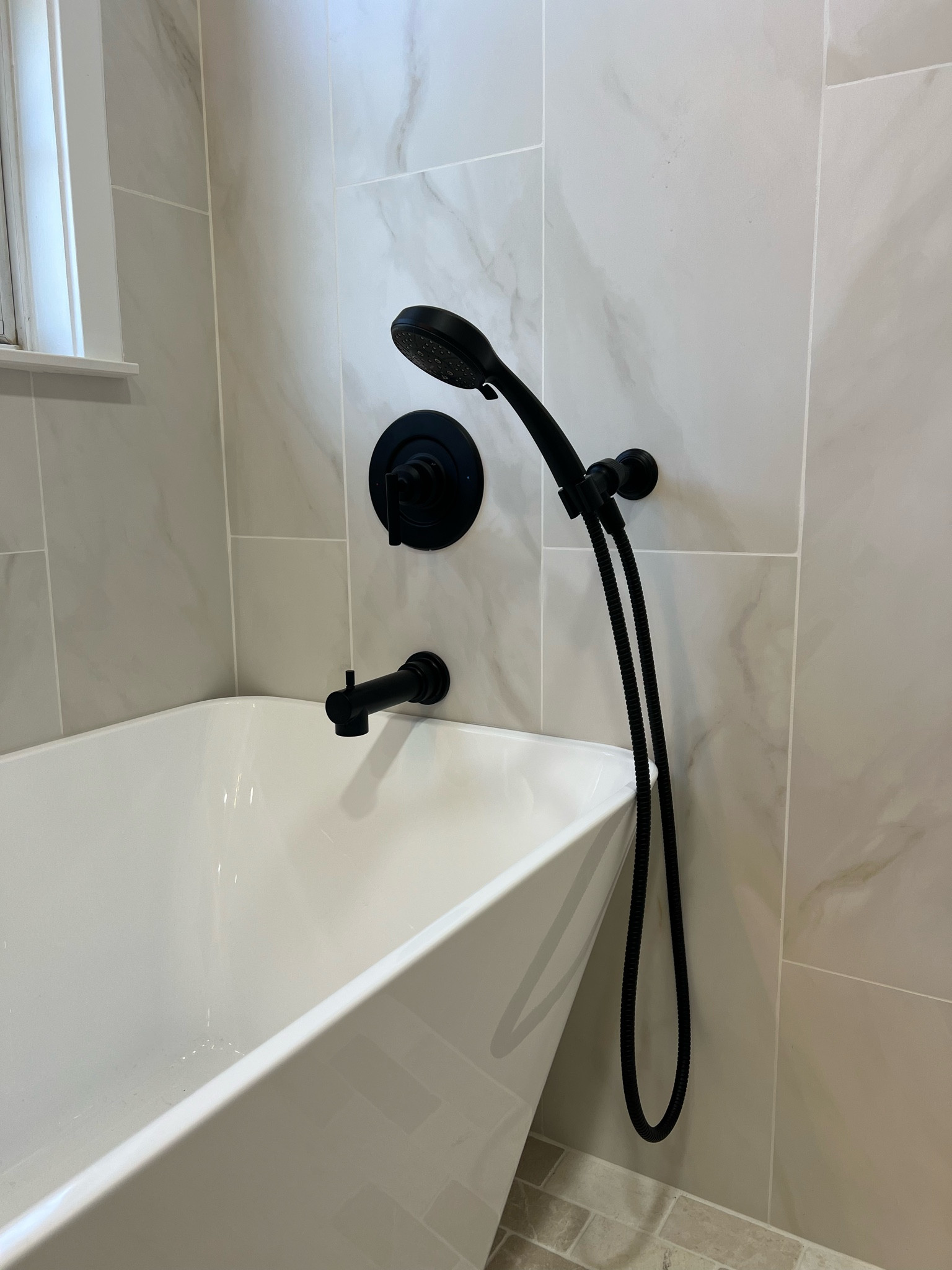 Shower system turned bath system. Most GENIUS thing I did in my bathroom to be honest, saved me a lot of money and I love the look!!!! 

#LTKstyletip #LTKhome #LTKFind