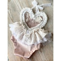 Sitter Photo Prop Florence New Release Romper Floral Headband Toddler Girls Dresses Photoshoot Dress | Etsy (US)