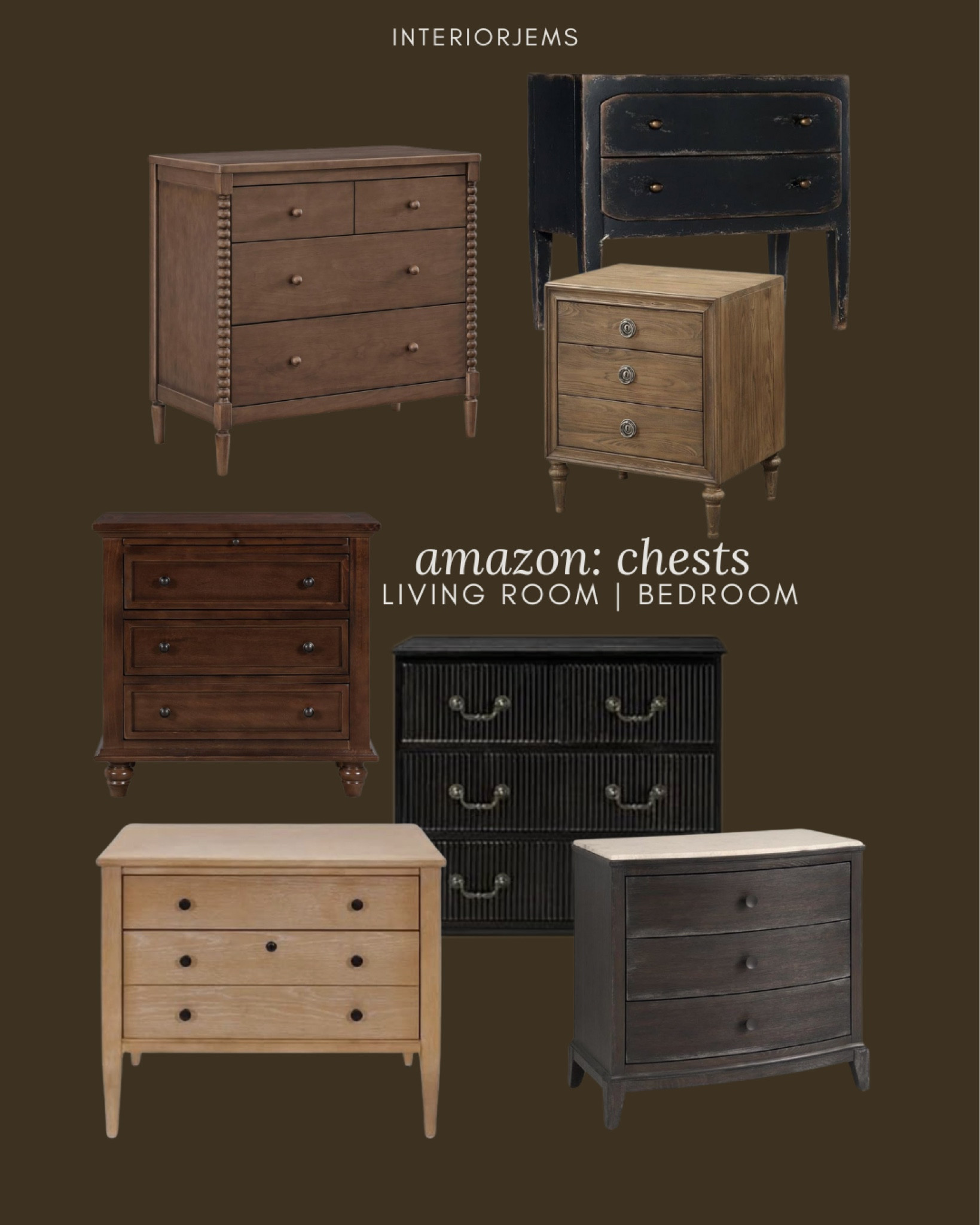 Chest of drawers from Amazon, large, nightstand, small, nightstand, small dresser, turned leg, furniture, brown, nightstand, antique style, black, nightstand, primary bedroom furniture

#LTKHome #LTKStyleTip #LTKSaleAlert