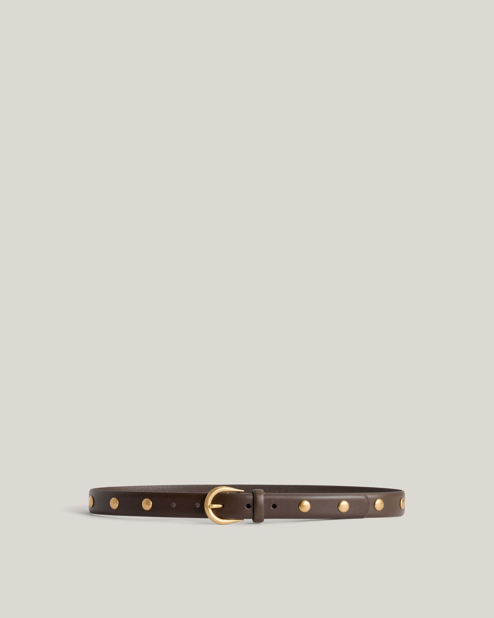 Witchery Women's Lulu Studded Belt in Truffle | Size XL | 100% Leather | Witchery (AU)