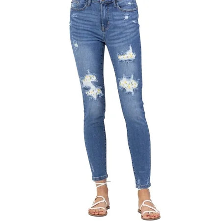 Judy Blue Lemon Patch High Waist Skinny Jean | Walmart (US)