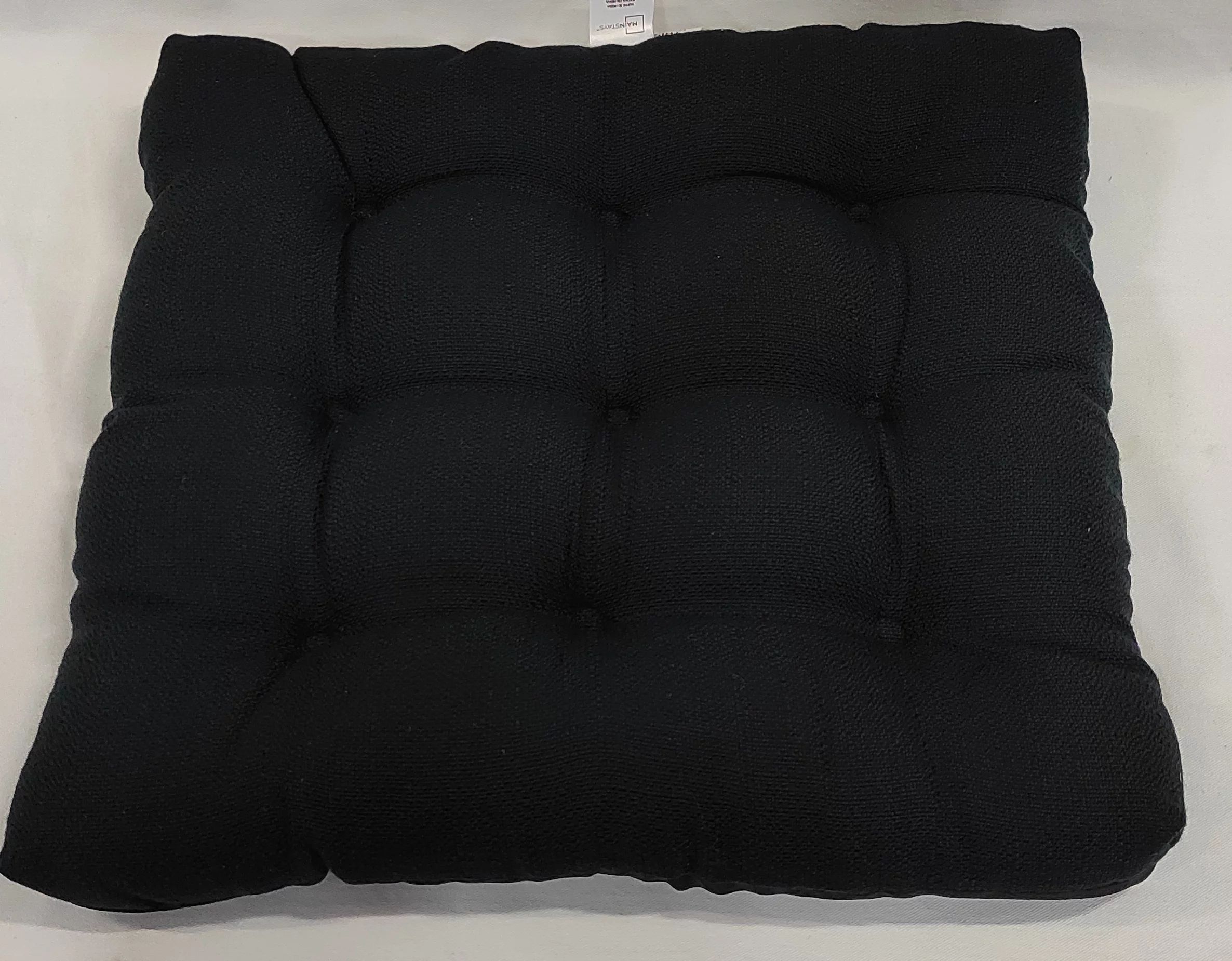 Mainstays Textured Chair Cushion, Rich Black, 1-Piece | Walmart (US)