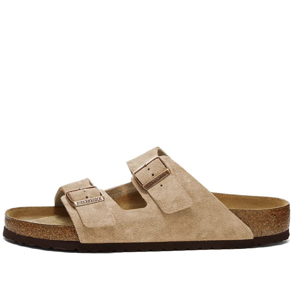 Birkenstock Arizona SFB in Taupe Suede, Size UK 10.5 | END. Clothing