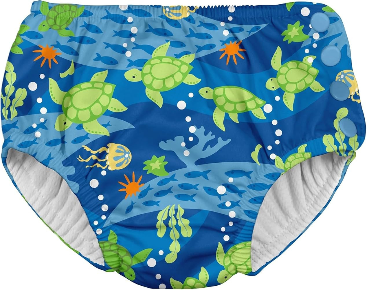 green sprouts Snap Reusable Absorbent Swimsuit Diaper, Light Pink Pinstripe, 24 Month | Amazon (US)