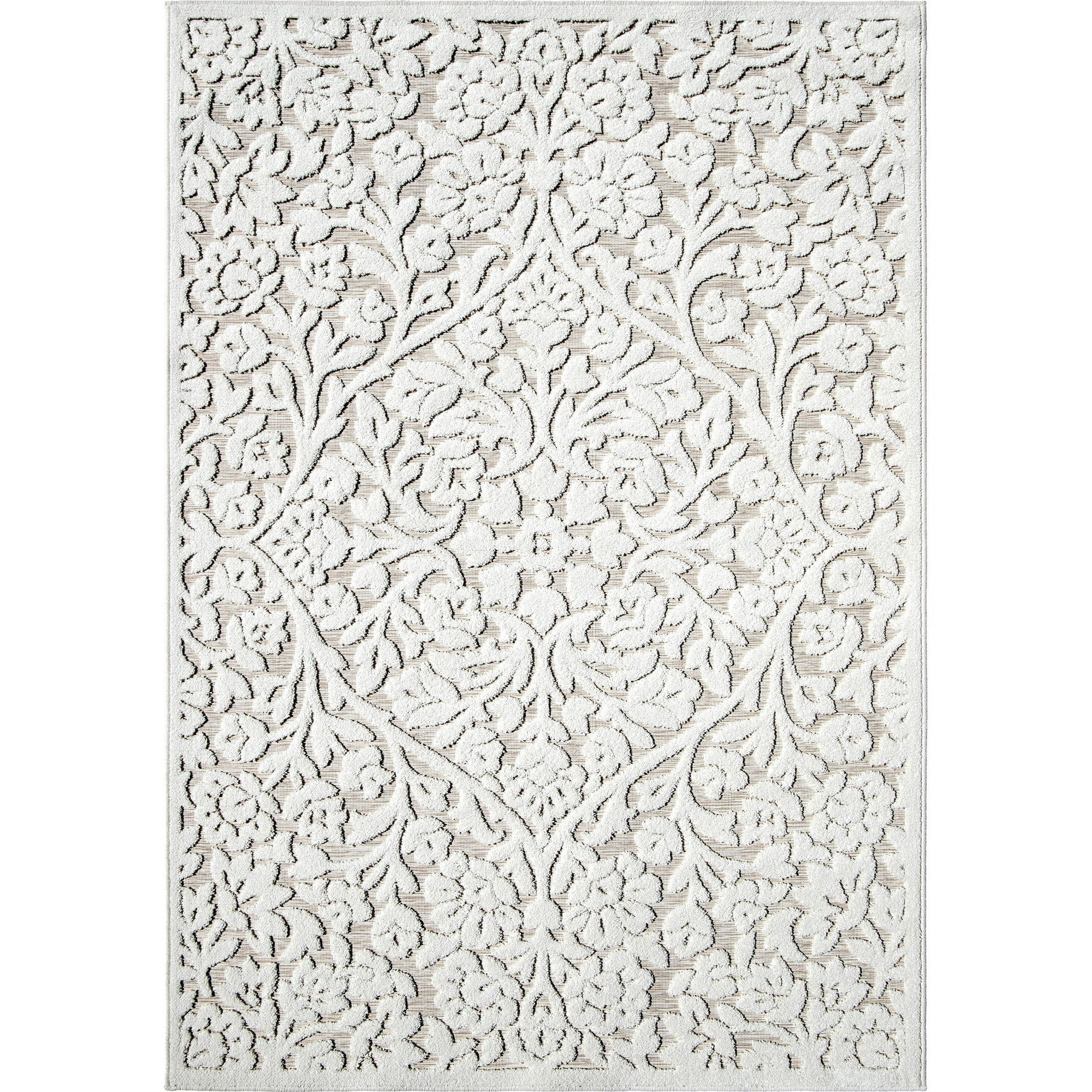 My Texas House Rosalie By Orian 7'9" X 10'10 Driftwood Floral Area Rug - Walmart.com | Walmart (US)
