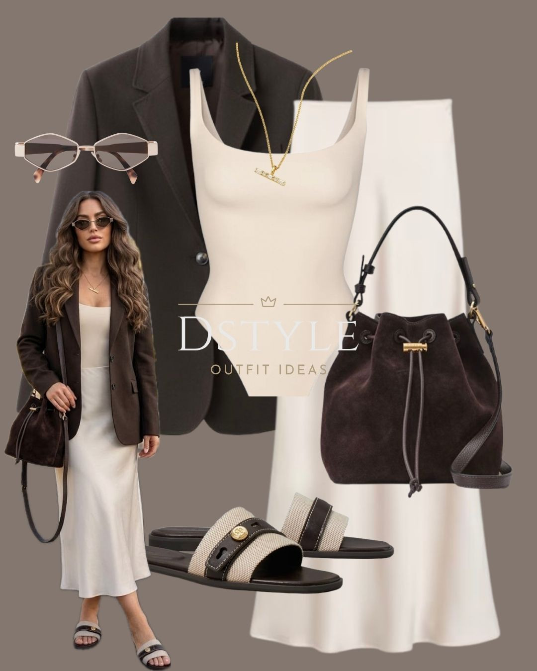 This chocolate and cream combo is everything. 🍫✨ It’s giving major "quiet luxury" vibes without actually having to try that hard.

#ChocolateBrown #WorkwearInspo #SatinMidiSkirt #BlazerStyle #SpringFashion #NeutralOutfits  

 

#LTKootd #LTKWorkwear