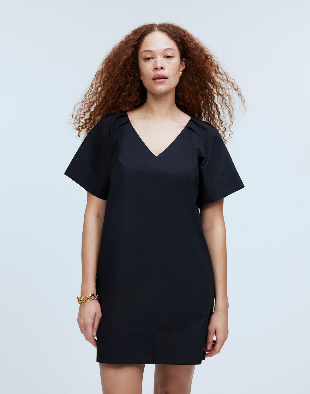 V-Neck Mini Shirtdress | Madewell