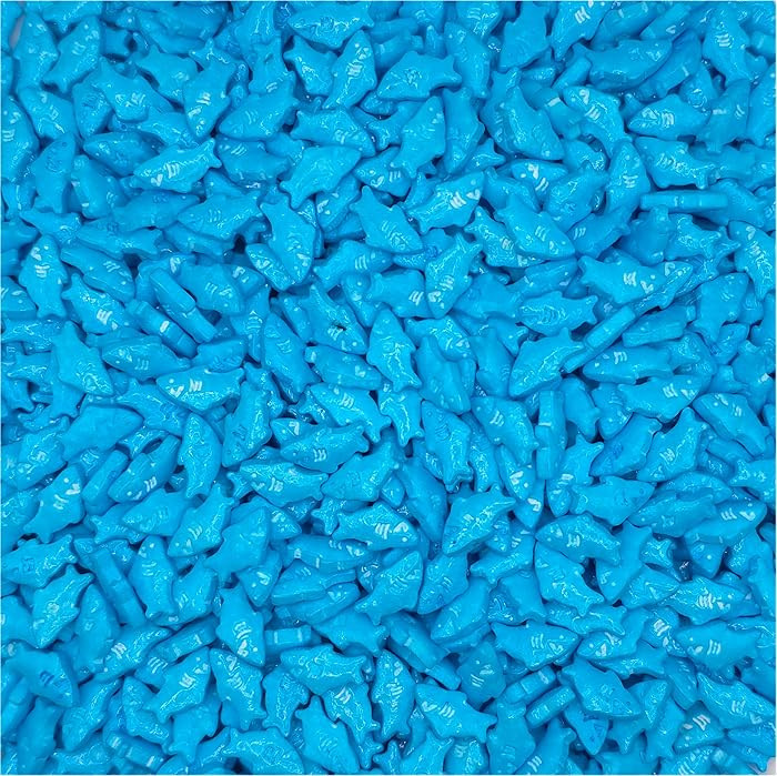 Amazon.com: NCS Shark Shaped Edible Sprinkles \u2013 Blue Cupcake, Cake & Cookie Decorations, 7 o... | Amazon (US)