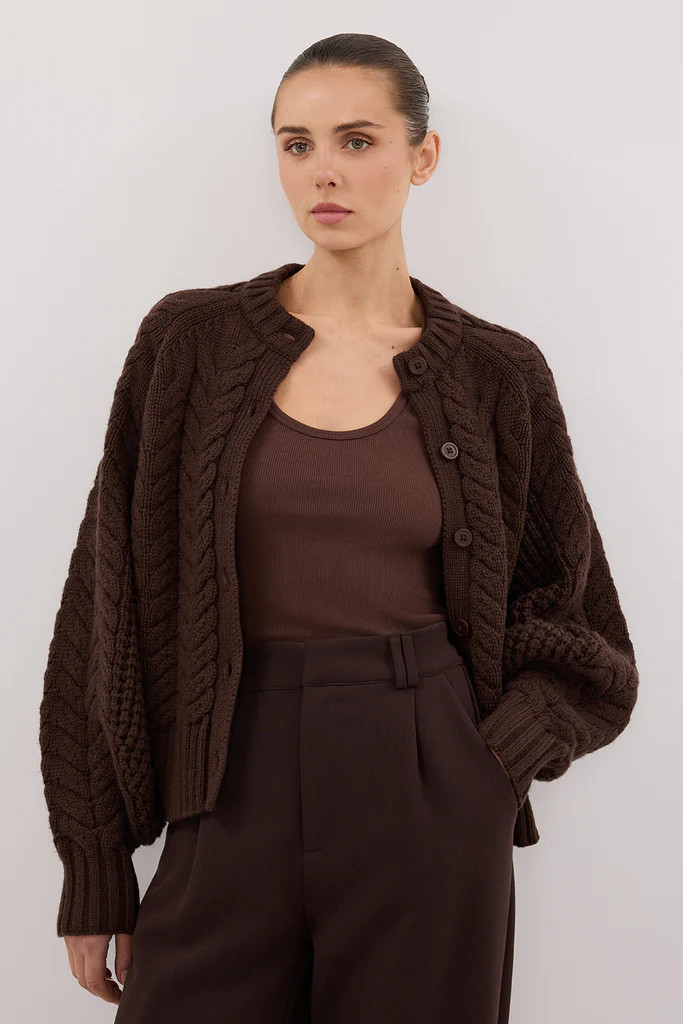 TOM CHOC CABLE KNIT CARDIGAN | DISSH