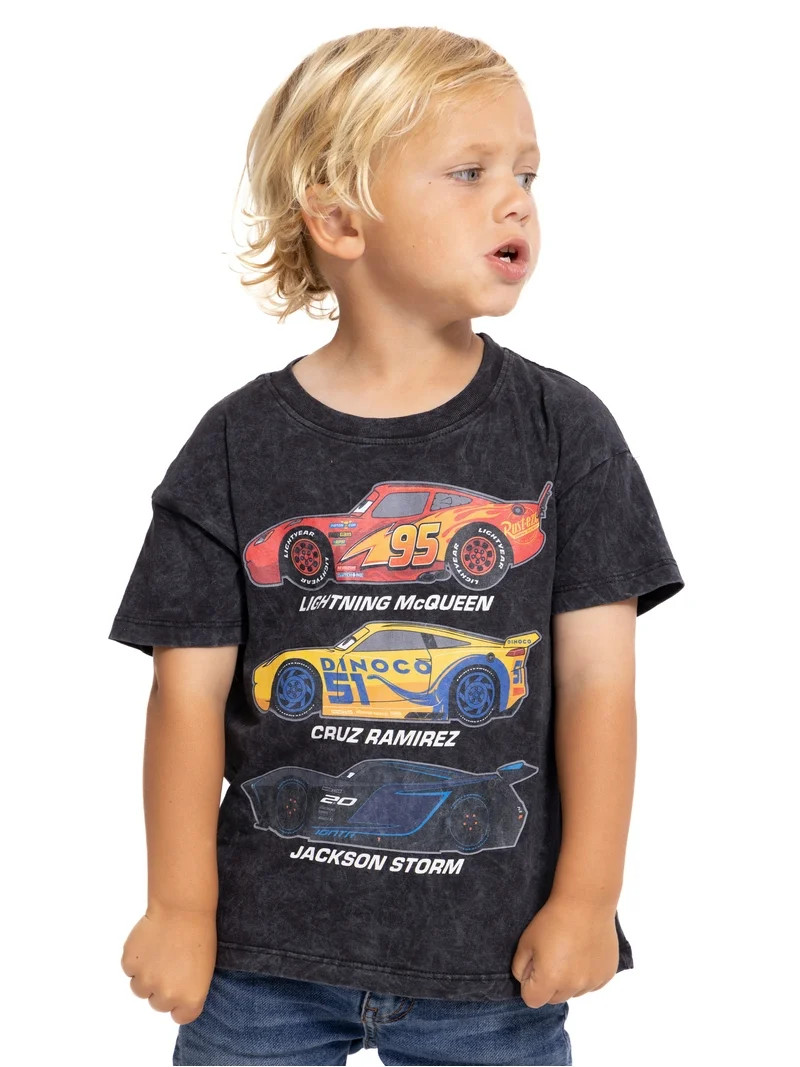 Disney Pixar Cars Toddler Boys Graphic Tee with Short Sleeves, Sizes 12M-5T - Walmart.com | Walmart (US)