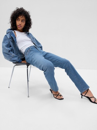 Mid Rise Classic Straight Jeans | Gap Factory