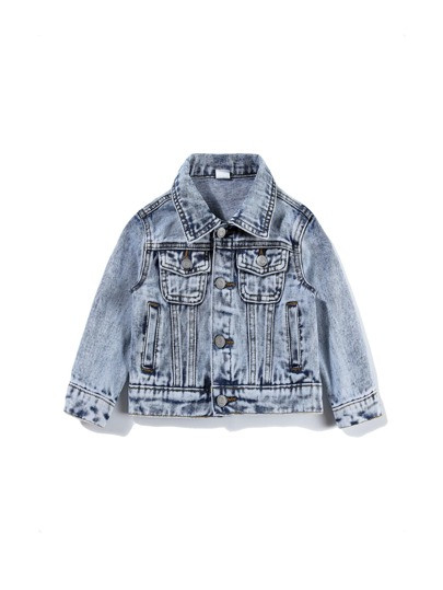 Baby Flap Pocket Denim Jacket SKU: sa2207070279085909(100+ Reviews)Cotton$14.00$13.30Join for an ... | SHEIN