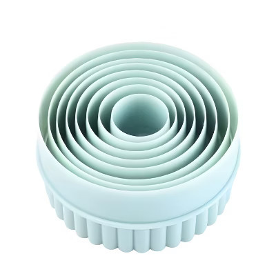 Kitcheniva Double-Sided Plastic Cookie Cutter Set Light Green Wave Edge Baking Tools 8 Pcs | Target