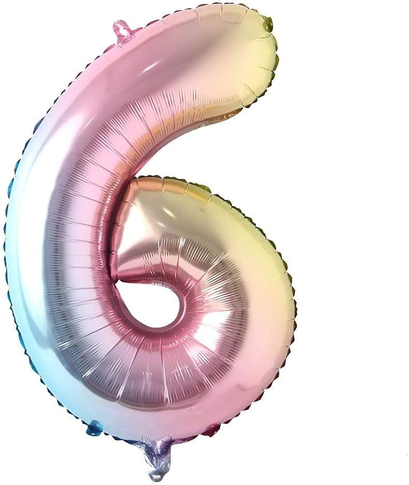 40 inch Rainbow Gradient Colorful Big Size Number Foil Helium Balloons Birthday Party Celebration... | Amazon (US)