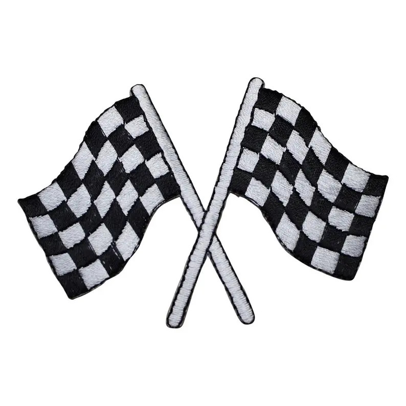 Medium Checkered Flags Applique Patch - Race Track Car Racing Badge 3-1/8" (iron On) - Etsy | Etsy (US)