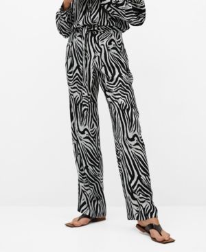 Mango Zebra Print Pants | Macys (US)