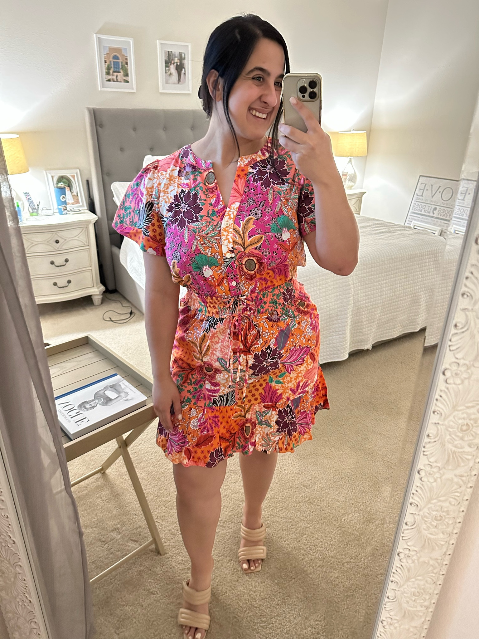 I am loving a pop of color for summer. Found this dress and am loving the fit. It cinches in at the waist and the length is great in the front and the back. 

#LTKSeasonal #LTKFind #LTKunder100
