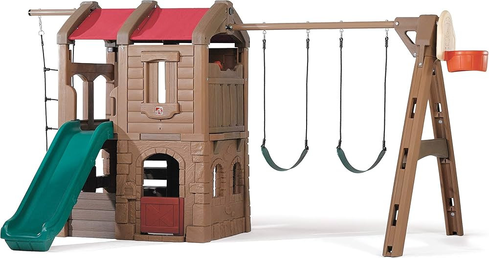 Step2 Naturally Playful Adventure Lodge Swing Set and Play Center | Amazon (US)
