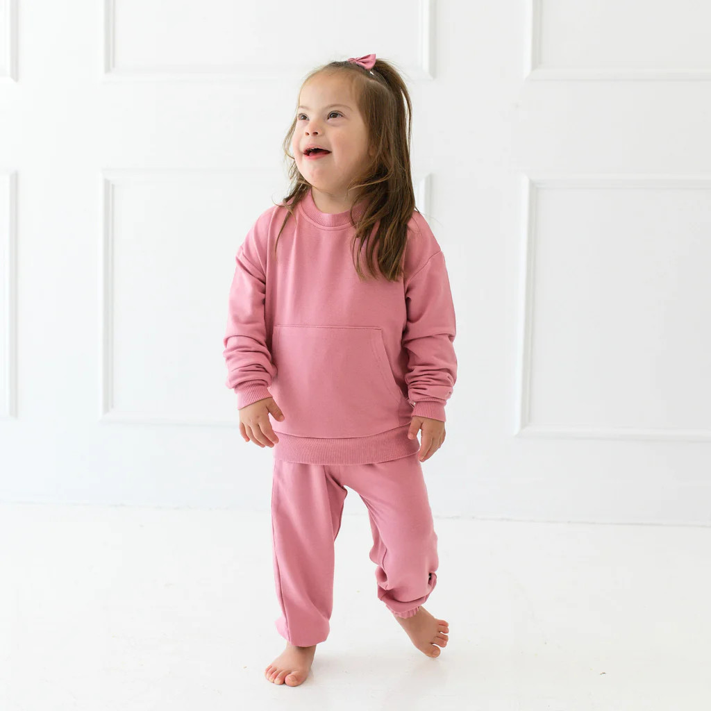 French Terry Jogger Set in Apple Blossom | Kyte Baby