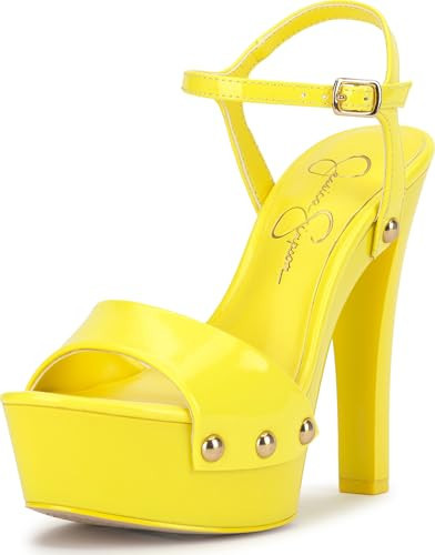 Jessica Simpson Calenta Studded Platform Sandal, Bright Yellow, 6 | Amazon (US)