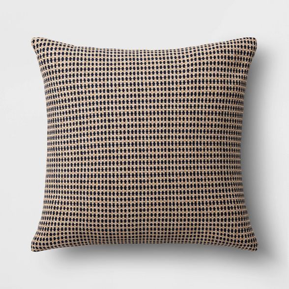 20" Textured Square Outdoor Throw Pillow Navy - Threshold™ designed with Studio McGee | Target