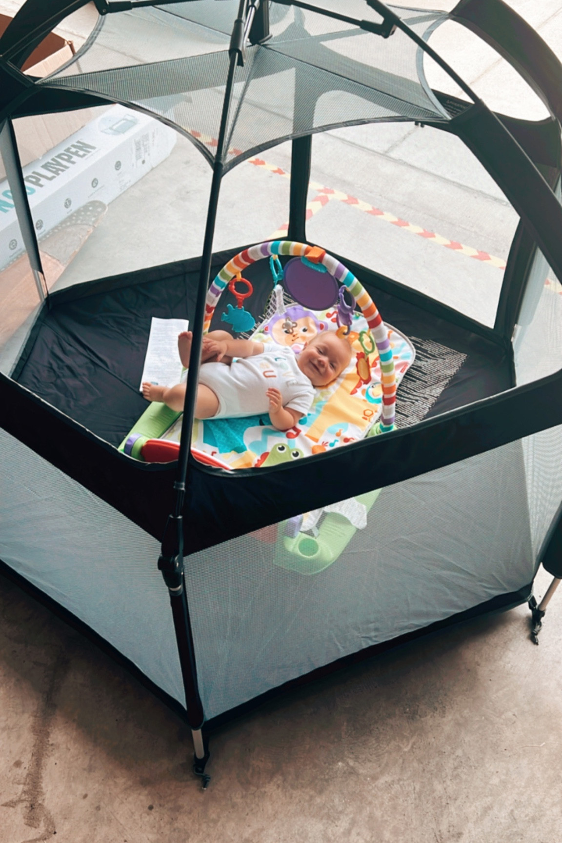 Pop n go play pen! Took me seconds to set up! Comes with a cover and stakes! 

#LTKbaby #LTKfamily #LTKFind