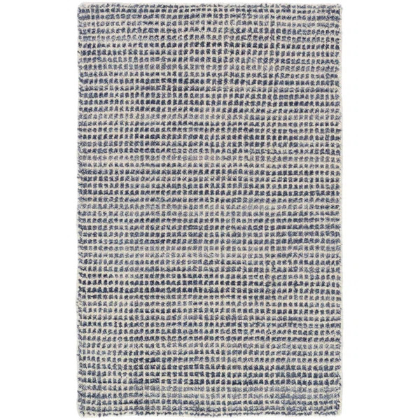 Homer Checkered Hand-Knotted Blue Area Rug | Wayfair North America
