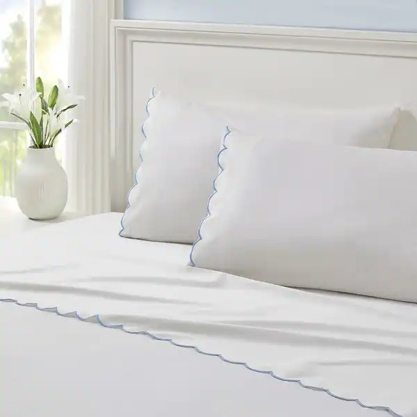 Peri Home Scallop Sheet Set - Bed Bath & Beyond - 43027943 | Bed Bath & Beyond