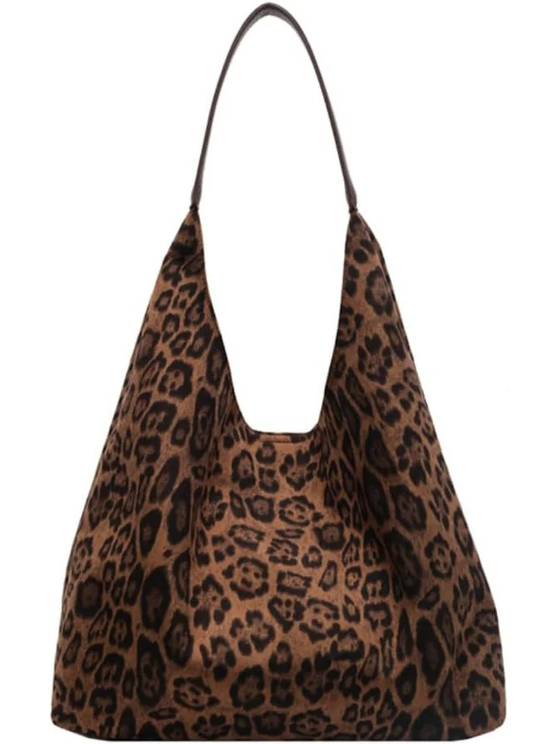 Leopard Tote Bag for Women,Cute Bag Cheetah Print Purse,Vintage Slouchy Hobo Bag Large Capacity T... | Walmart (US)